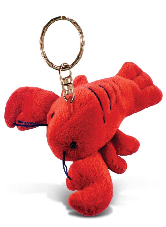 Puzzled Red Lobster Plush Keychain Stuffed Animal - Super Soft Ocean Animal Lobster Stuffed Toy Keychain, Plush Lobster Toy Keychain for Backpacks, Purse, Car Keys with Metal key Ring - 4 Inches - Image 1